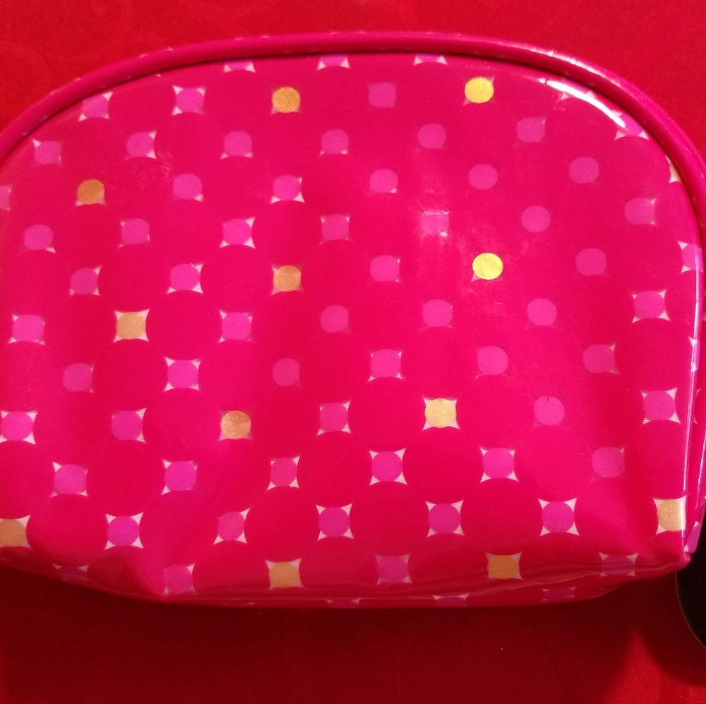 PINK, GOLD & WHITE GEO MAKE-UP BAG...